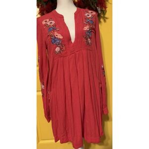 Free People Mia Embroidered Dress SZ XS Boho Breathable